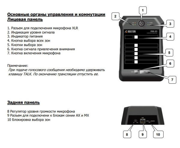RM-05 микрофон настольный Roxton