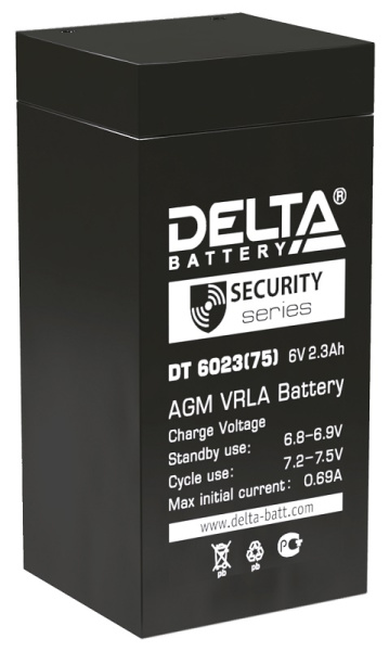 Аккумулятор Delta DT 6023 (75) 