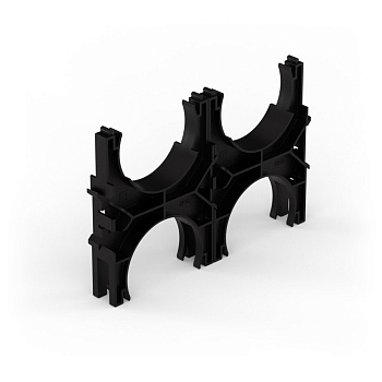 PR13.02570 кластер для двустенных труб d90 мм, двойной, двухсторонний (30 шт/кор) Промрукав 