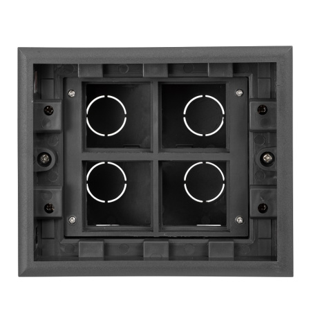 DR-PRO-014111 лючок напольный, 8 модулей, горизонтальный, пластиковая крышка, серый Datarex