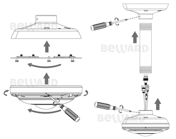 SV6016FLM уличная всепогодная купольная IP-камера видеонаблюдения с встроенным микрофоном Beward