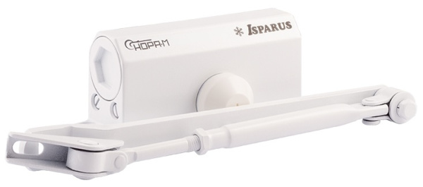 НОРА-М 410 F ISPARUS фиксация (от 15 до 60кг) доводчик морозостойкий (белый) Нора-М