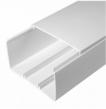 PR.0610061 кабель-канал 2-й замок в п/э 100х60 белый (16 м/уп) Промрукав