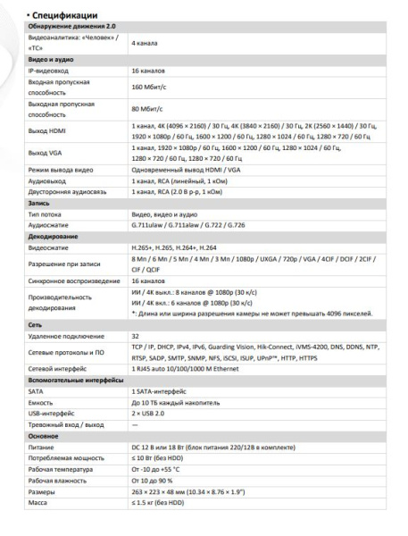 F-NR-216(B) 16-и канальный IP-регистратор iFlow