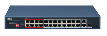 F-SW-EU426POE-V/L коммутатор L2, неуправляемый, 24 порта 10/100M RJ45 PoE iFlow