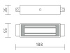 ML-300M-40-50 электромагнитный замок 300 кг VIZIT