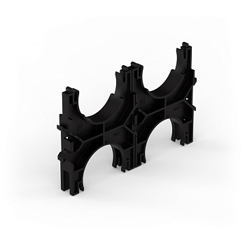 PR13.02568 кластер для двустенных труб d63 мм, двойной, двухсторонний (60 шт/кор) Промрукав 