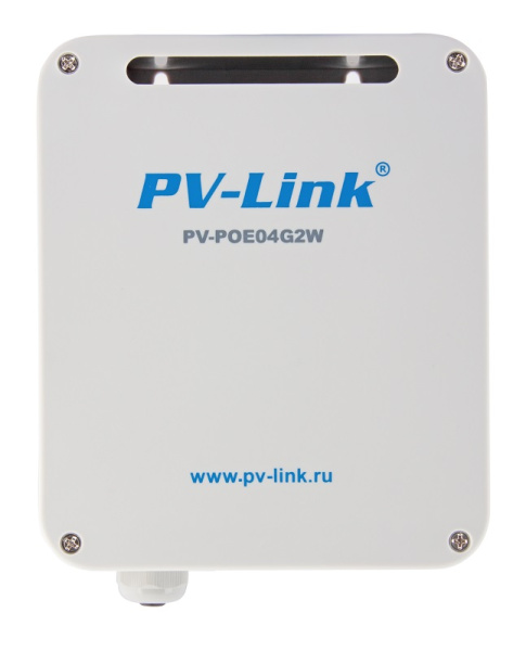 PV-POE04G2W (ver.279) PV-Link уличный 6 портовый коммутатор 