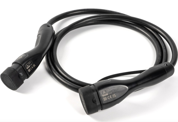 Кабель для зарядки электромобиля Type 2 на Type2, 32 а, 3 фазы, 5 метров (Бастион)