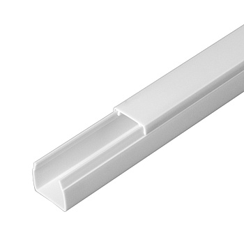 PR.061616 Кабель-канал белый 2-й замок в г/к 16х16 мм (120м/уп) Промрукав