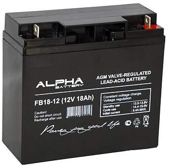 Аккумулятор FB 18-12 (12В/18Ач) (уп/2 шт) ALFA Battery