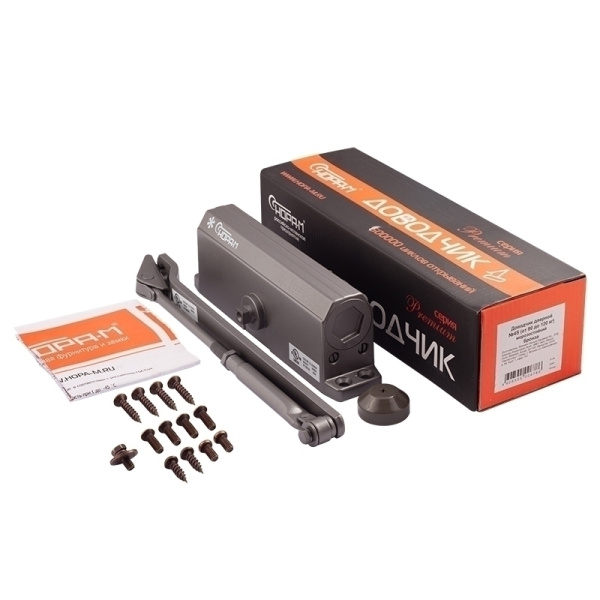 НОРА-М №4S (до120кг) доводчик морозостойкий (графит/бронза)