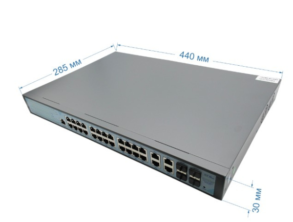 ST-S324POE(24G/4G/4S/1C/400W/A) PRO M сетевой PoE коммутатор Space Technology