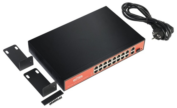 WI-PS518G порты 16 PoE FE + 1 Combo GE + 1 SFP сетевой коммутатор Wi-Tek