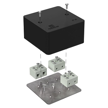 40-0460-9005-FR10.0-6 коробка огнестойкая для кабель-канала 40-0460-FR10.0-6 Е15-Е120 RAL9005 85х85х45 (44 шт/кор) Промрукав