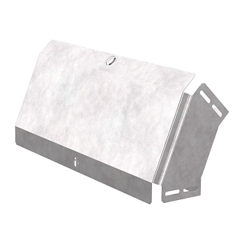 PR16.0579 Угол вертикальный внешний 45 градусов с крышкой Стандарт 500х100 Промрукав