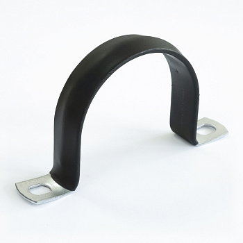 PR08.6022 скоба металлическая двухлапковая с полимерным покрытием СМД-П d60-63 мм (50шт/200шт уп/кор) Промрукав