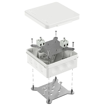 60-0303-9003-FR2.5-4 коробка огнестойкая для о/п двухкомпонентная 60-0303-FR2.5-4 Е15-Е120 RAL9003 100х100х40 (16 шт/кор) Промрукав