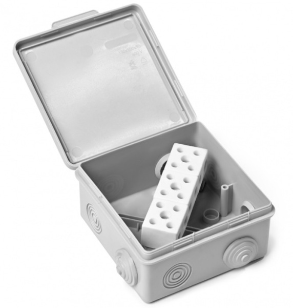 071-006 Коробка монтажная огнестойкая пластиковая герметичная КМОПГ (6к х10 мм) 100х100х50 IP54 ПожТехКабель