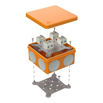 60-0300-FR6.0-8 коробка огнестойкая для о/п двухкомпонентная 60-0300-FR6.0-8 Е15-Е120 RAL2004 100х100х50 (14 шт/кор) Промрукав