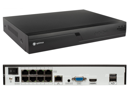 NVR-5101-8P_V.2 IP-видеорегистратор 10-ти канальный Optimus