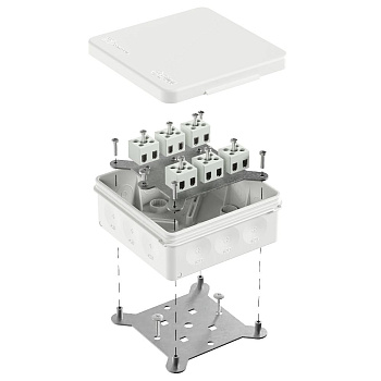 60-0303-9003-FR2.5-12 коробка огнестойкая для о/п двухкомпонентная 60-0303-FR2.5-12 Е15-Е120 RAL9003 100х100х40 (16 шт/кор) Промрукав