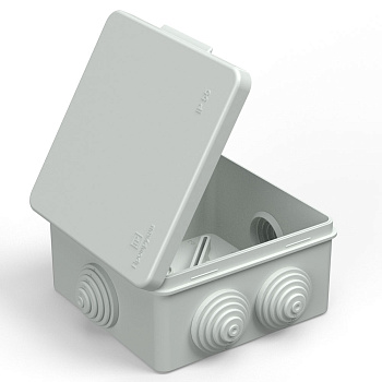 40-0302 коробка распределительная 40-0302 для прямого монтажа безгалогенная (HF) серая 100х100х50 (60шт/кор) Промрукав