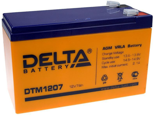 Аккумулятор Delta DTM 1207 (12В/7Ач)