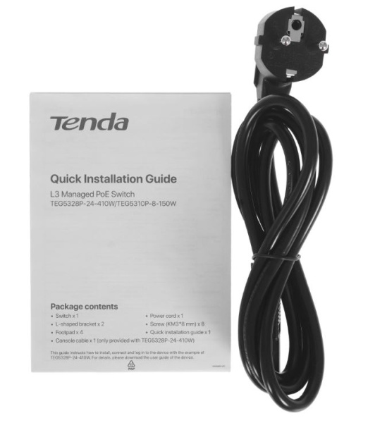 TEG5310P-8-150W управляемый PoE-коммутатор третьего уровня (L3) Tenda