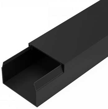 PR03.0215 кабель-канал 2-й замок в п/э 40х25 черный (24 м/уп) Промрукав