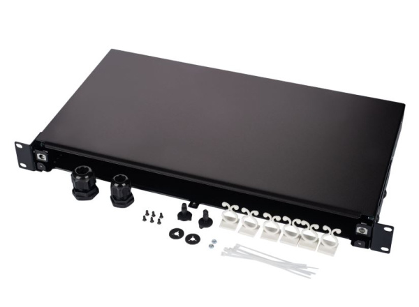 DR-471841 панель оптическая коммутационная, 19", 1U выдвижная, без планок и адаптеров, черный Datarex