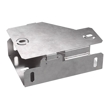 PR16.0563 Переходник левый с крышкой Стандарт 100х50х50 Промрукав PR16.0563 Переходник левый с крышкой Стандарт 100х50х50 Промрукав