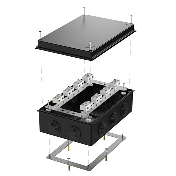 40-0330-9005-FR6.0-4-16-Р коробка огнестойкая для о/п 40-0330-FR6.0-4-16-Р Е15-Е60 RAL9005 260х175х90 (7 шт/кор) Промрукав