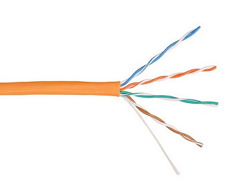 NKL 4100C-OR Кабель NIKOLAN U/UTP, 4 пары, Кат.5e, 24 AWG, внутренний, LSZH, (305 м/бухта)
