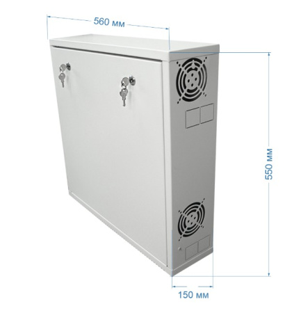 ST-NC550-2U02 PRO (СЕРЫЙ) шкаф для размещения компонентов видеонаблюдения Space Technology