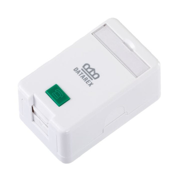 DR-512000 коробка настенная, 1 порт, шторка, белый Datarex