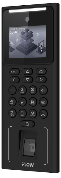 F-KD-3311PMFCW (Аналог DS-K1T321MFWX) терминал доступа с распознаванием лиц (Mifare 1K) и отпечатков пальцев iFlow