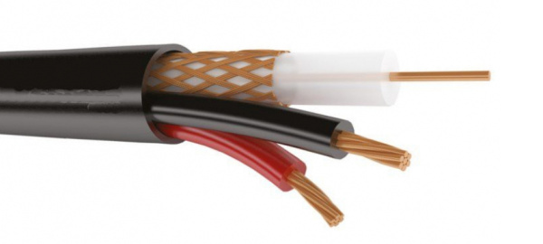 КВК-П-2 2х0,75 (Cu/ССA) кабель комбинированный для систем видеонаблюдения (черный), (200 м/бухта), CADENA SOFT,