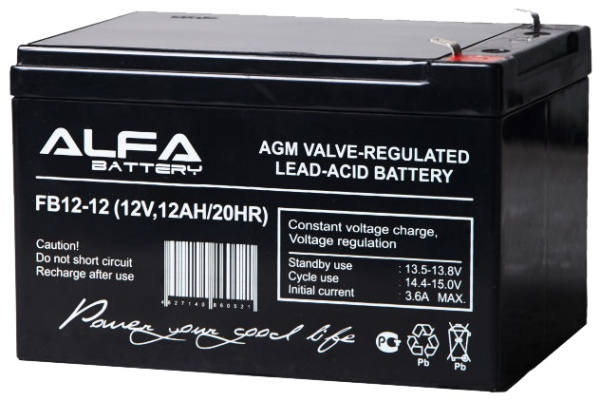Аккумулятор FB 12-12 (12В/12Ач) (уп/4 шт) ALFA Battery