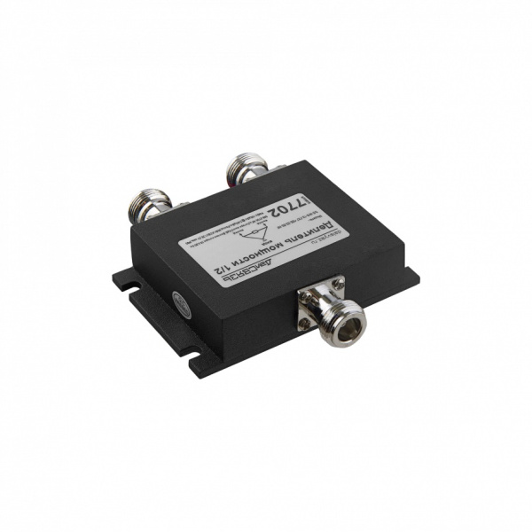 DS WS 12 727 155 33 50 Nf v.7702 делитель мощности сигнала, 698~2700 МГц, 1вх. 2вых., 155дБн@2x33дБм, 50 Ом, Pmax=50 Вт, N розетка ДалСВЯЗЬ