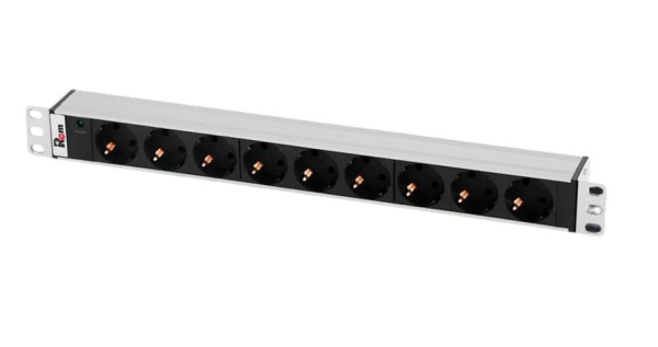 R-10-9S-I-440-Z блок розеток 9шт 1U, 19" ЦМО
