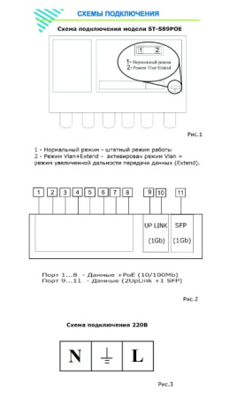 ST-S89POE (2G/1S/120W/А/OUT)PRO сетевой PoE коммутатор Space Technology