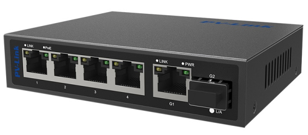 PV-POE04G1S1 (ver. 2068) 6 портовый коммутатор