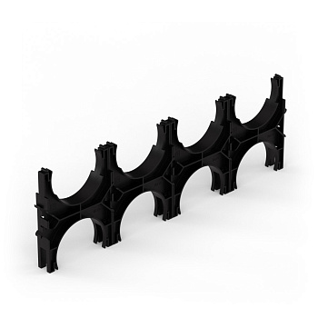 PR13.02591 кластер для двустенных труб d110 мм, четверной, двухсторонний (55 шт/кор) Промрукав 