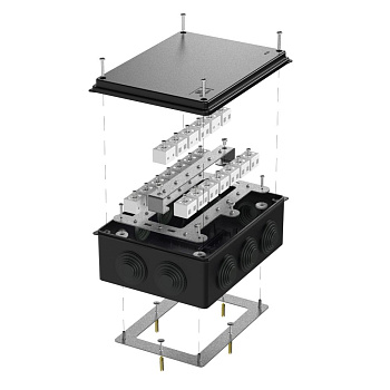 40-0320-9005-FR6.0-40 коробка огнестойкая для о/п 40-0320-FR6.0-40 Е15-Е120 RAL9005 200х150х75 (5 шт/кор) Промрукав