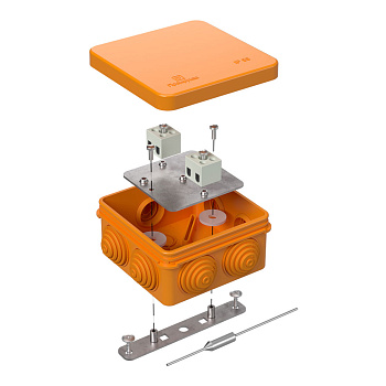 40-0210-FR1.5-4-П коробка огнестойкая для о/п 40-0210-FR1.5-4-П Е15-Е120 с термопредохранителем RAL2004 80х80х40 (44 шт/кор) Промрукав