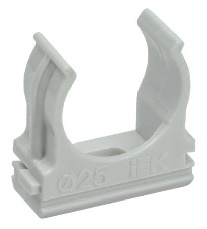 CTA10D-CF25-K41-100 держатель для труб 25 мм серый (100 шт/уп) IEK