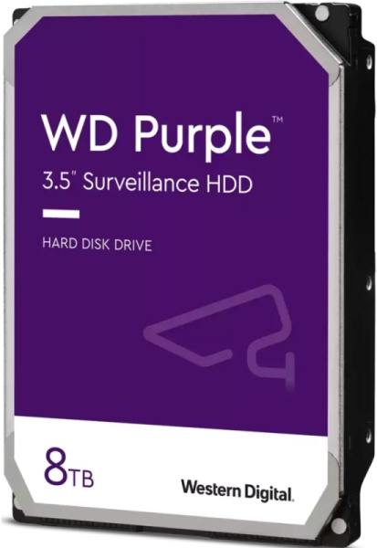Жесткий диск WD SATA-III 8TB WD85PURZ Surveillance Purple (5640rpm) 256Mb 3.5"