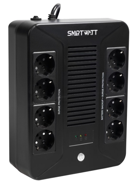 UPS SAFE PRO 600 ИБП линейно-интерактивный, мощность 600/360 ВА/Вт, напольный SMARTWATT