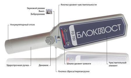 Блокпост РД 700 ручной металлодетектор